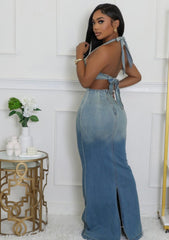 Pay Attention Jean Dress